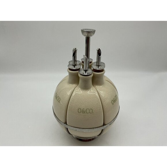 Oliviers & Co Vintage Kitchen Oils Caddy Creut Set Oils Holder MCM Collectible - Picture 11 of 15